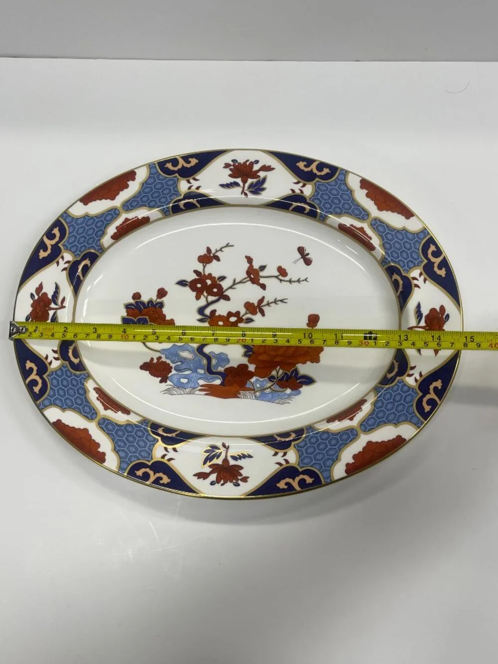 Spode Shima Y8172-G 15” Oval Bone China Serving Platter